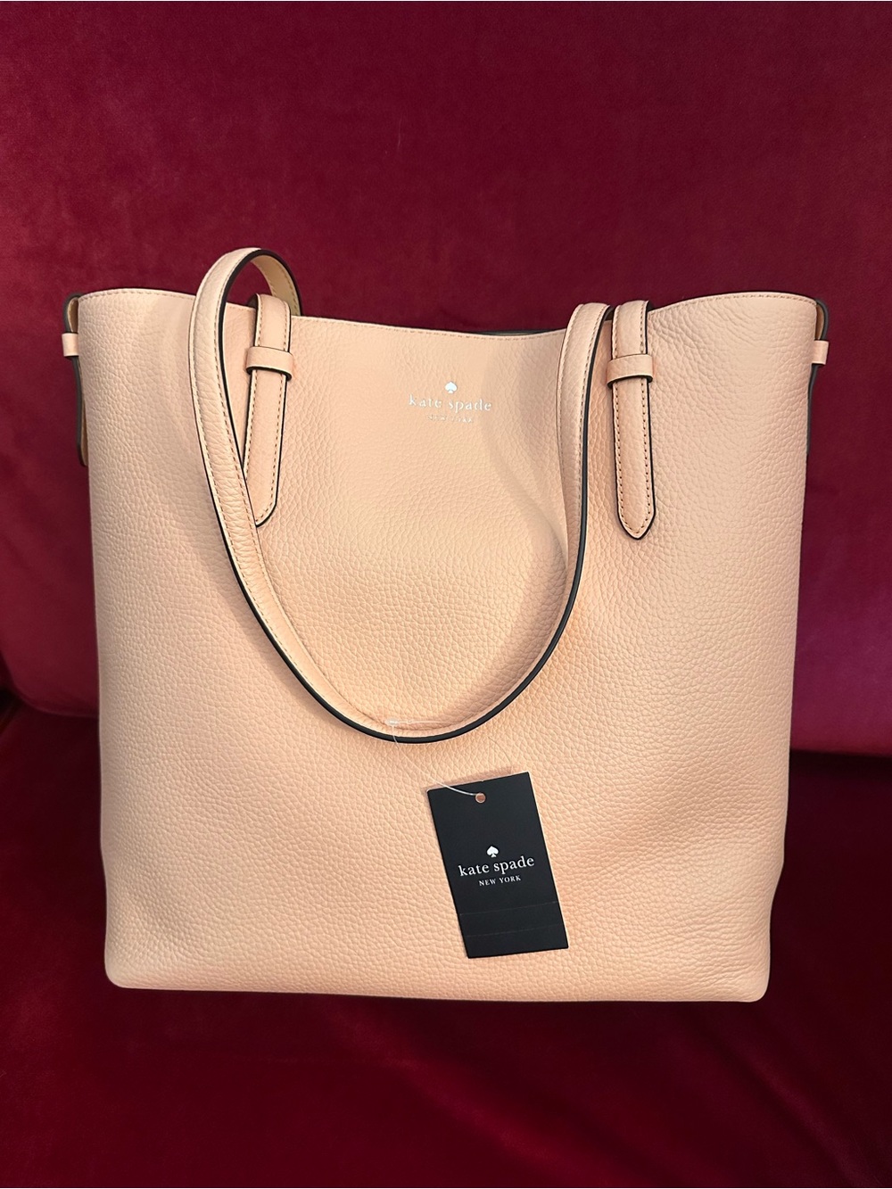 kate spade Pale Pink Pebbled Leather Tote